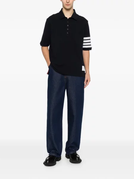 Ριγέ polo Thom Browne μπλε