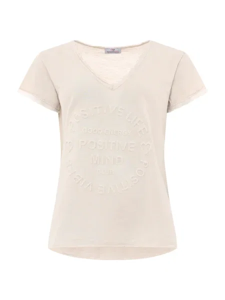 Zwillingsherz Tricou Positive Mind deschis bej