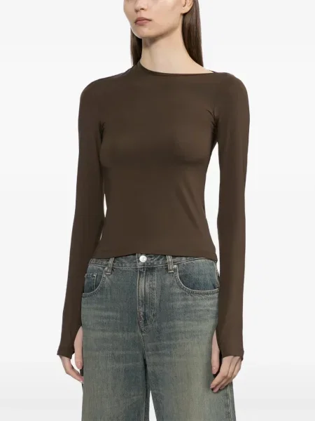 Lung top Helmut Lang maro