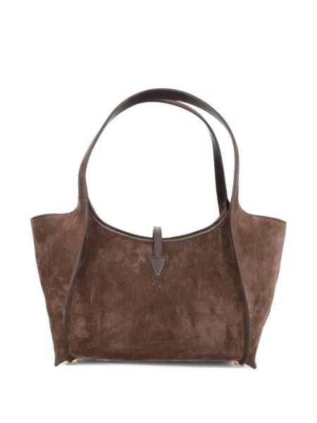 Geantă shopper Tod's din piele de căprioară maro