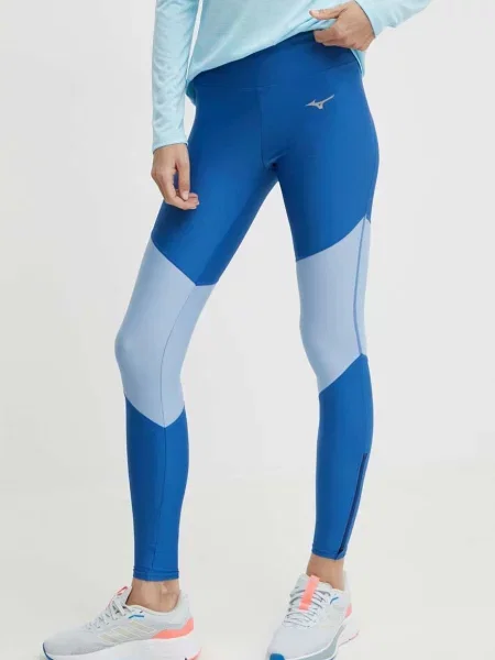 Бягане панталон Mizuno с принт синьо