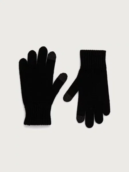 BOSS mănuși pentru bărbați cu amestec de lână Falco_Gloves negru