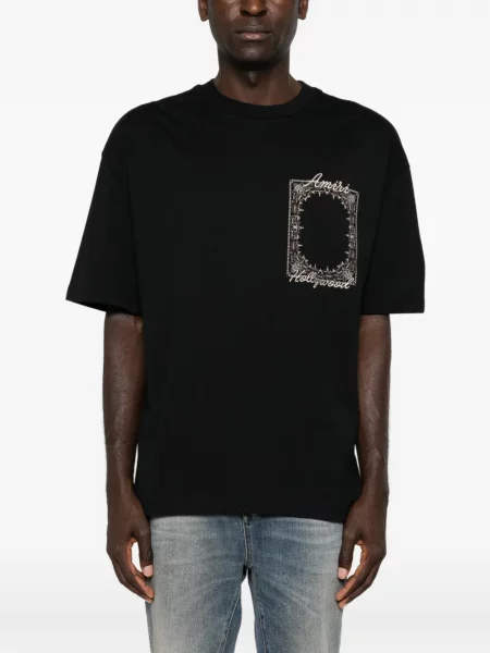 Tricou Amiri cu imagine negru