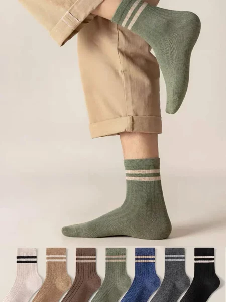 Șosete Dewberry cu dungi lungi negru