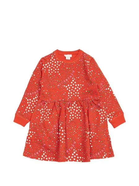 Sukienka midi dziecięca Stella Mccartney czerwona