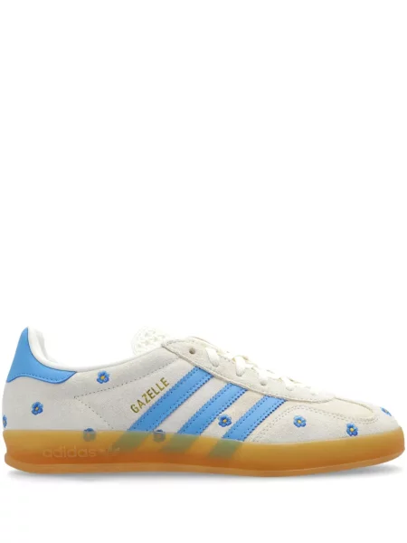 Hímzett virágos sneaker Adidas Gazelle fehér