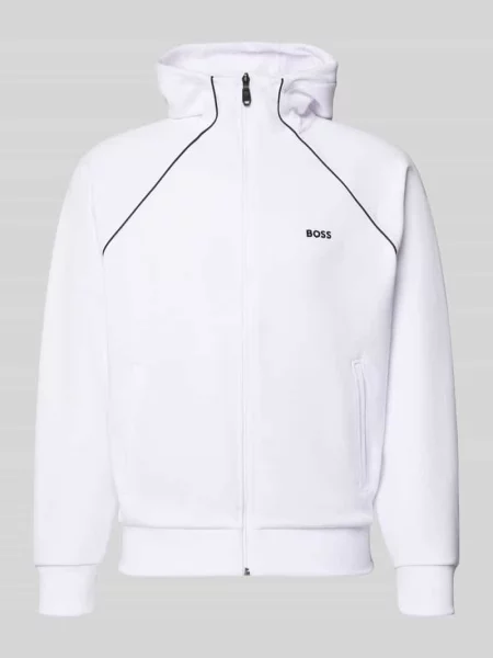 Bluza rozpinana o kroju regular fit z mieszanka bawełny model SAGGY' Boss Green biała
