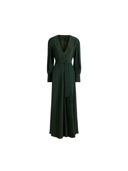 Długa sukienka maxi Kiton elegancka zielona