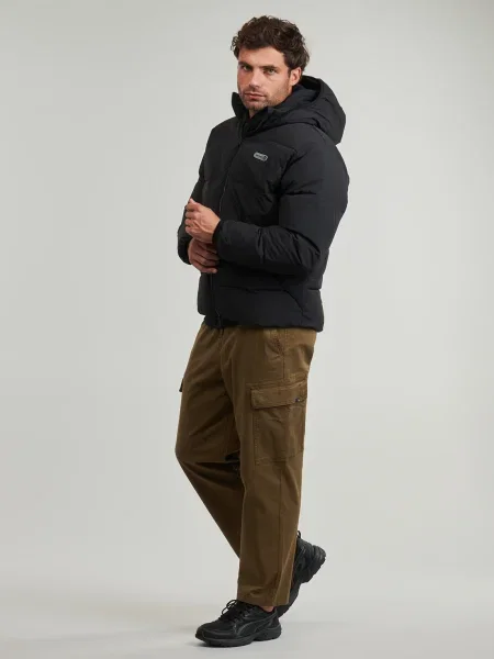 Geacă cu puf Element cu glugă negru