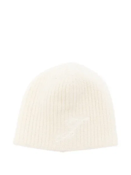 Žebrovaný čepice Jacquemus bílý