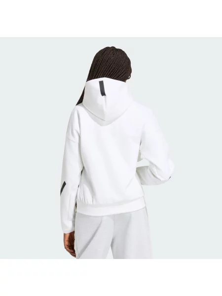 MIKINA S KAPUCÍ ADIDAS Z.N.E. FULL bílá