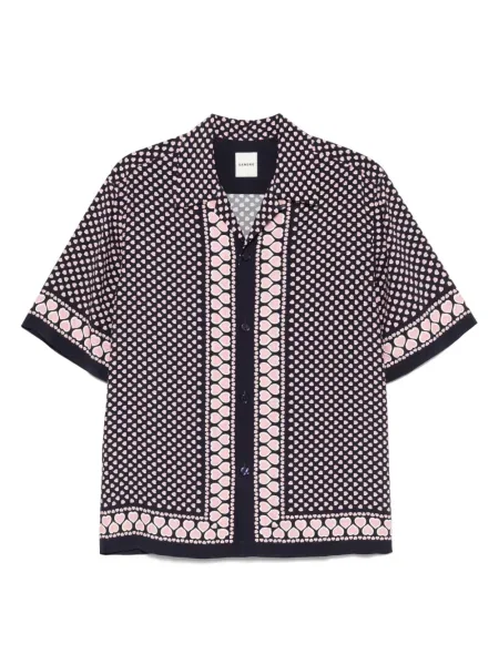 Tricou Sandro cu imagine cu motiv cu inimi albastru