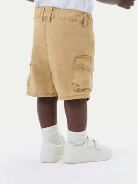 NAME IT Medžiaginiai šortai Ben Baggy Fit ruda