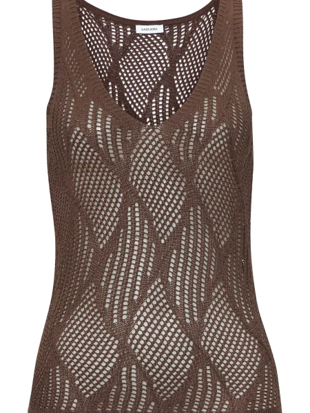 LASCANA Top brodat maro