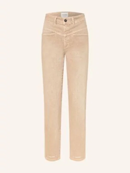 Closed Jeansy Straight beige beżowe