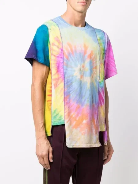 Tricou Needles cu imagine tie dye galben