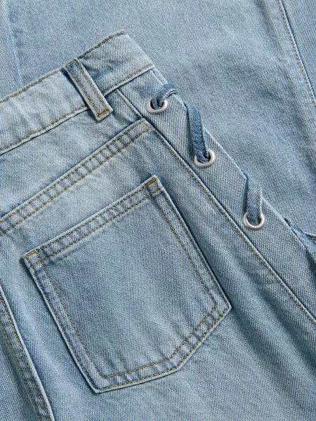 Reserved Джинси wide leg з декоративними елементами синій