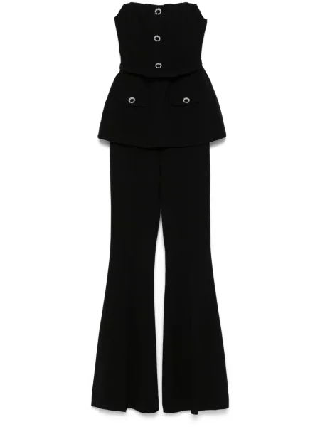 Krepový overal Self-portrait černý