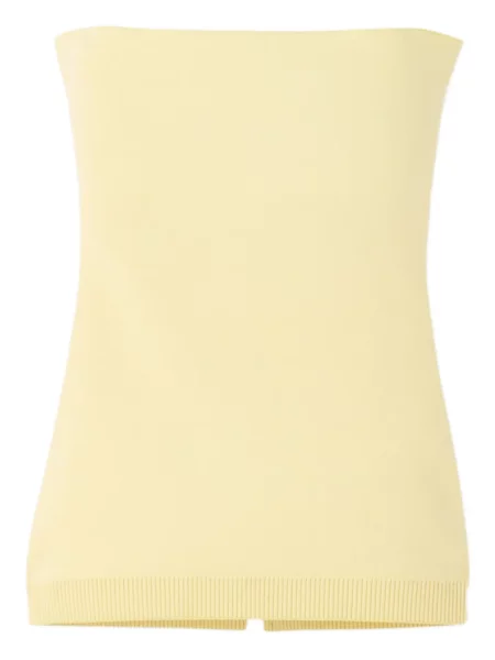 Top Jacquemus tricotate galben