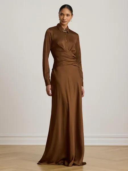 Lauren Ralph Lauren Šaty čokoládová hnedá