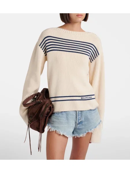 Pulover Balenciaga cu dungi alb