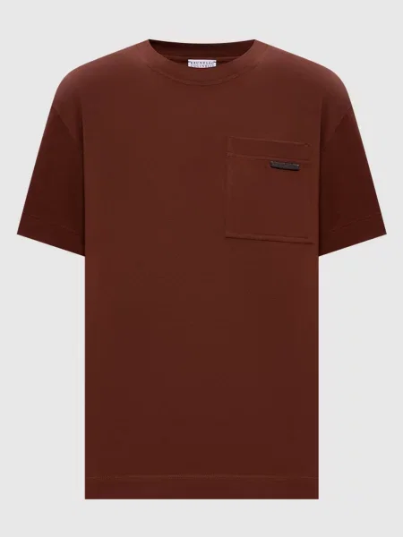 Футболка Brunello Cucinelli коричневая