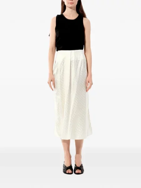 Fustă Balenciaga din satin alb