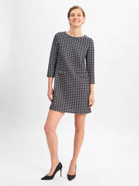 More & More Sukienka Kobiety Sztuczne włókno niebieski|biały wzorzysty 34