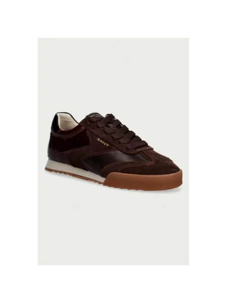 Sneakersy Gant skórzane brązowe