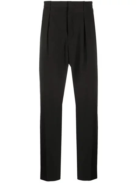 Plisované kalhoty Valentino Garavani černé