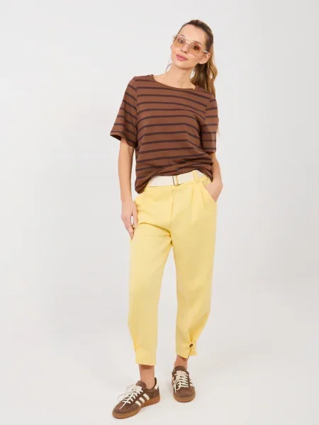 Pantaloni Italy Moda galben