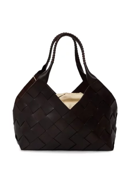 Geantă shopper Dragon Diffusion din piele maro