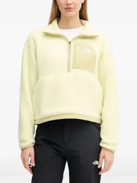 Hanorac din fleece The North Face din fleece galben