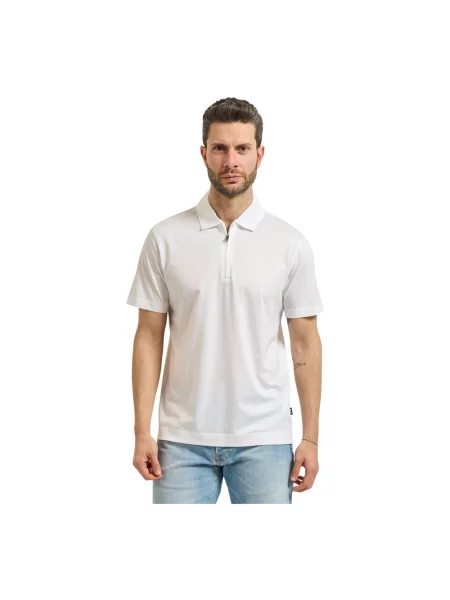 Koszulka polo o kroju regular fit z mieszanki lyocellu i bawełny model H-PARAS Boss biała