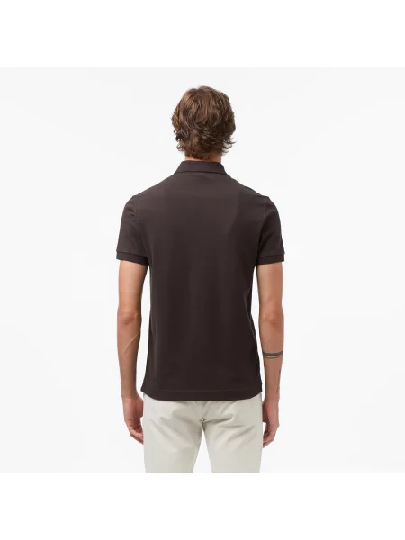 Lacoste Elastyczna Koszulka Polo Paris Regular Fit I Piqué brązowa