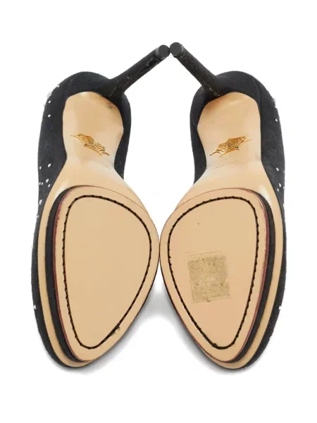 Pantofi cu toc Charlotte Olympia cu platformă de cristal negru