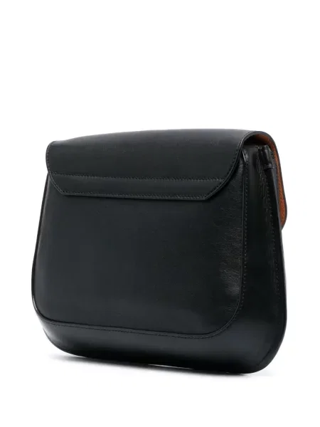Geanta de piele Santoni din piele negru