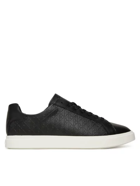 Calvin Klein Αθλητικά Low Pro Cups Lace Up Lth Aop μαύρο
