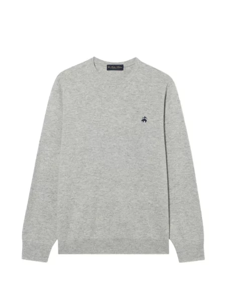 Pulover Brooks Brothers cu autograf gri