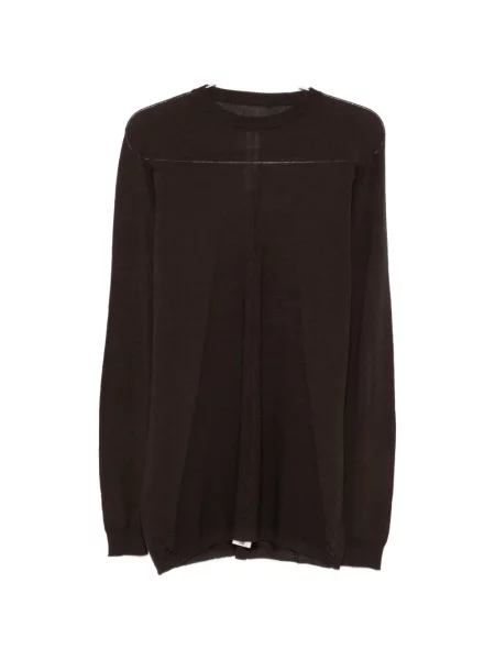 Pulover Rick Owens cu decolteu rotund maro