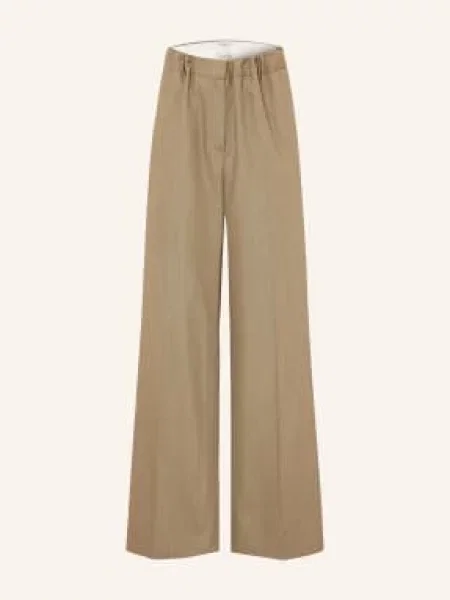 Calvin Klein Collection Spodnie Typu Marlena Fernanda beige beżowe