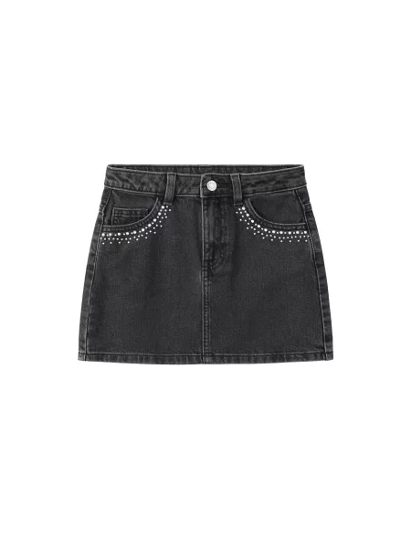 MANGO KIDS Fustă STELLA denim negru