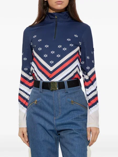 Dugo top Bogner s printom plava