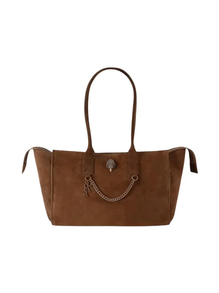 Kurt Geiger London torebka shopper zamszowa Sloane brązowa