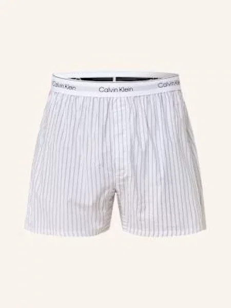 Calvin Klein Pyžamové Šortky bílá/ šedá bílé