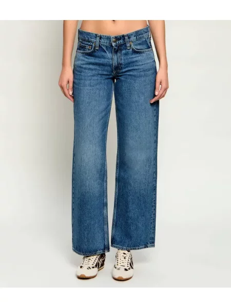 Rag&Bone Blugi SAIGE | Straight fit | low rise albastru