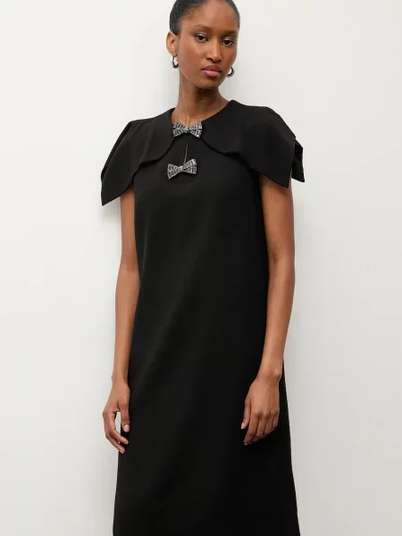Answear.LAB sukienka mini prosta czarny