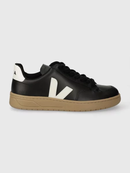 Δερμάτινα sneakers Veja μαύρο