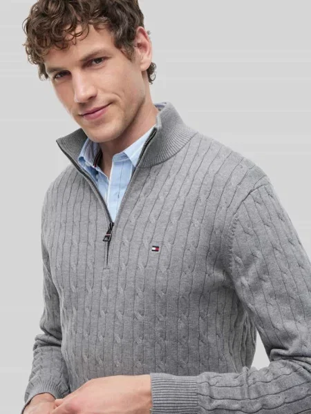 Bluza z kołnierzem o kroju regular fit z czystej bawełny Tommy Hilfiger