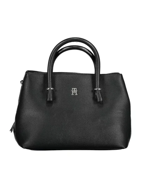 Lniana listonoszka Tommy Hilfiger czarna